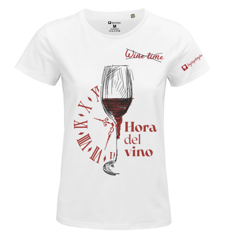 hora vino blanco mujer